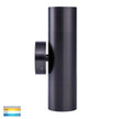 HV1075T-HV1077T - Tivah Solid Brass Graphite Coloured TRI Colour Up & Down Wall Pillar Lights