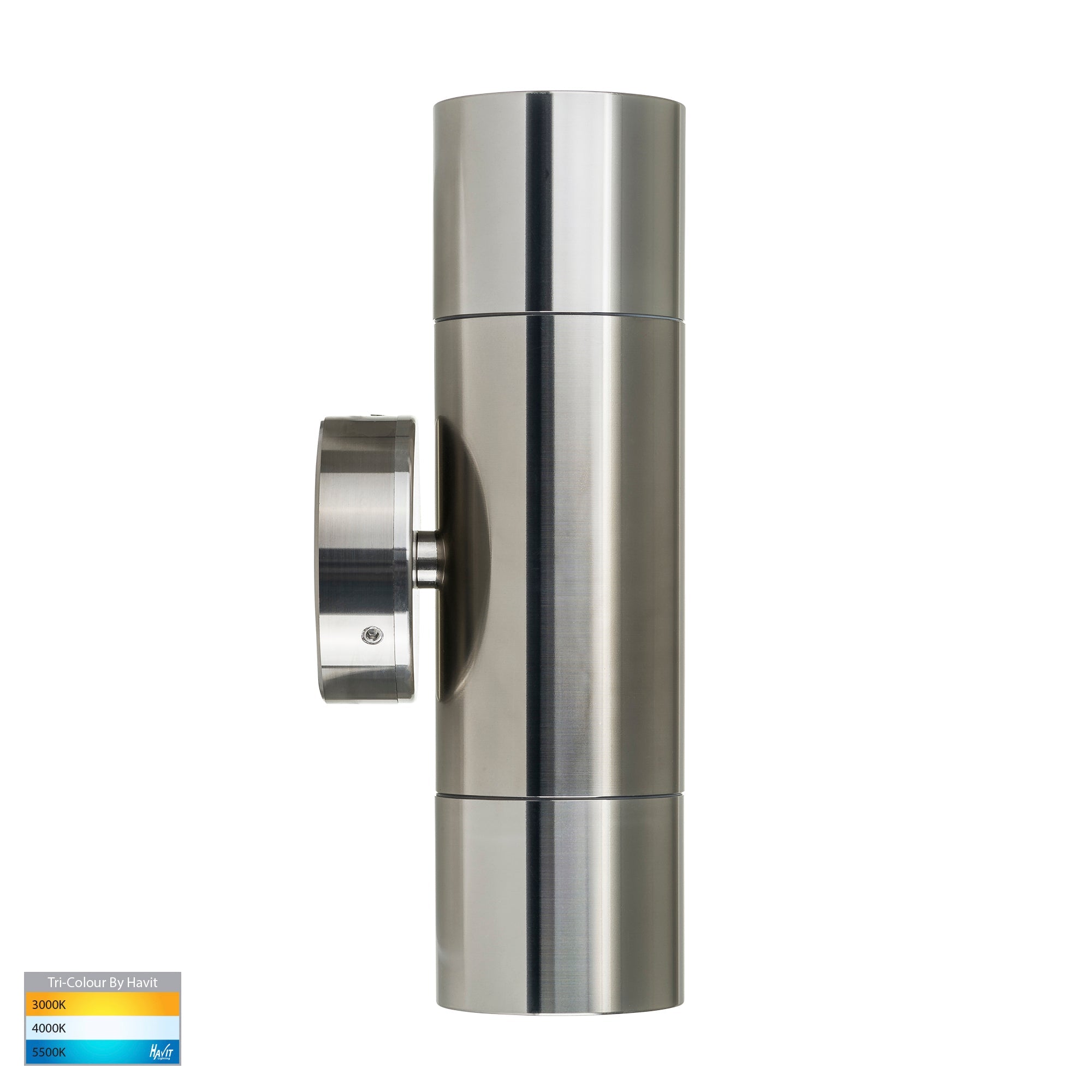 HV1085T-HV1087T - Tivah Titanium Aluminium TRI Colour Up & Down Wall Pillar Lights
