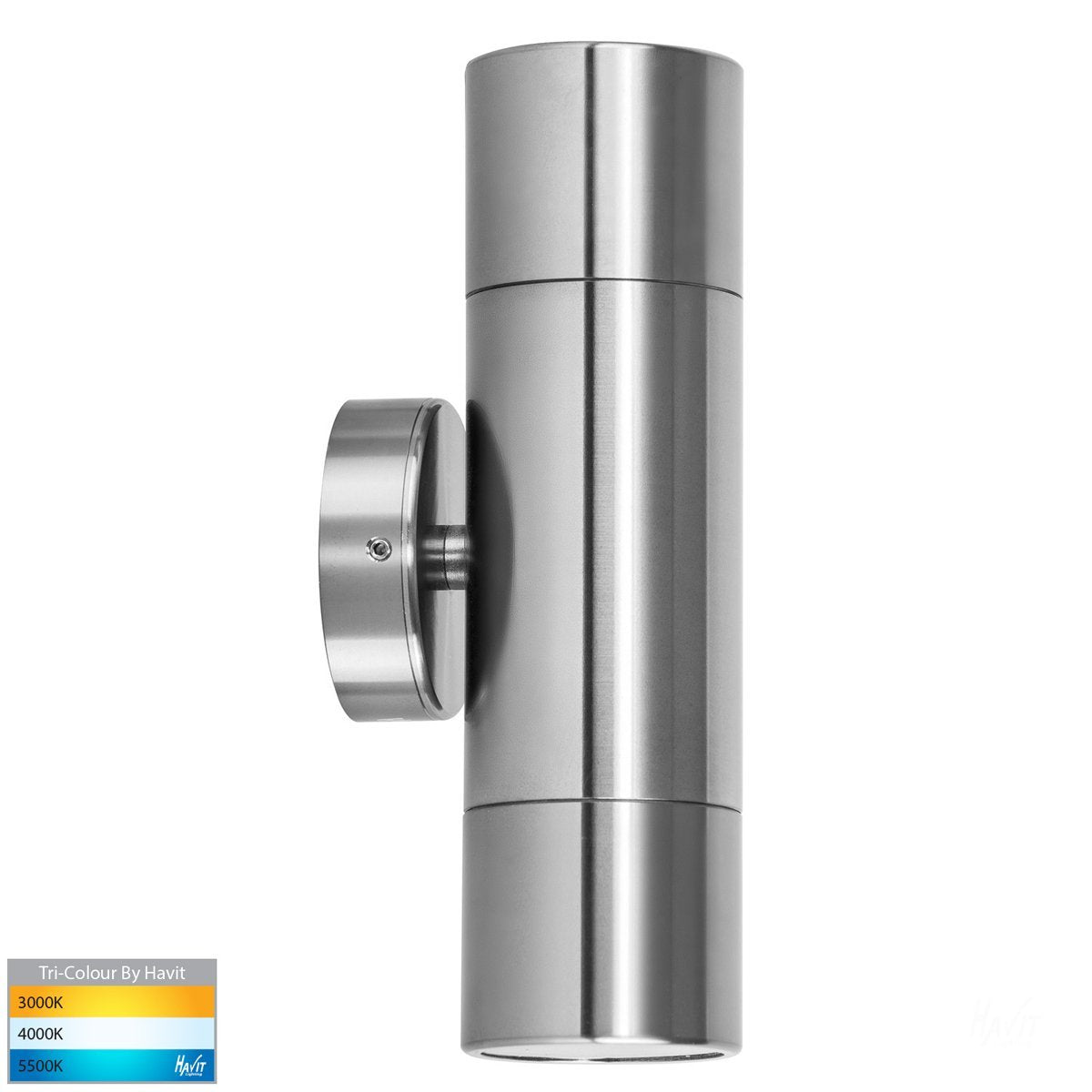 240v Tivah Up & Down Wall Pillar Light Titanium Aluminium