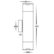 HV1089T-TTM - Highlite Titanium Aluminium TRI Colour Up & Down Wall Pillar Lights