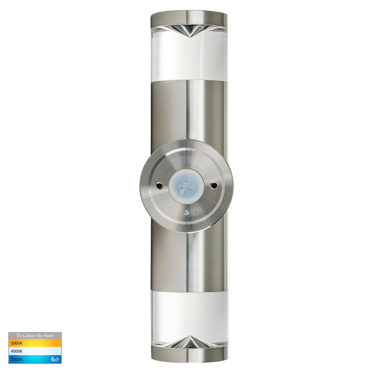 HV1089T-TTM - Highlite Titanium Aluminium TRI Colour Up & Down Wall Pillar Lights