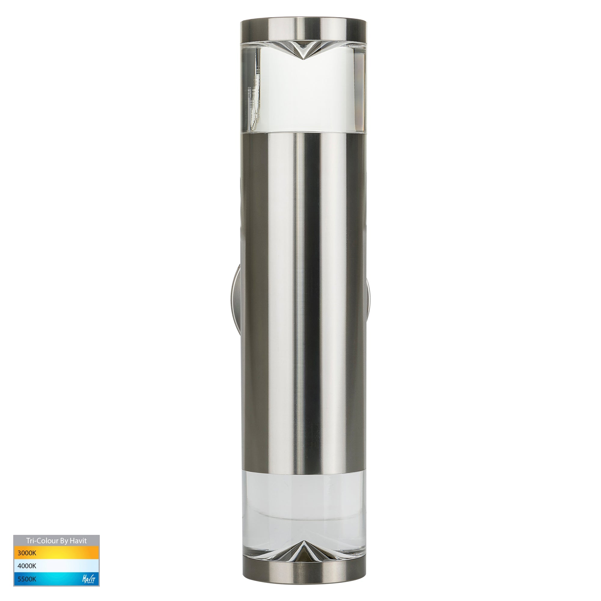 HV1089T-TTM - Highlite Titanium Aluminium TRI Colour Up & Down Wall Pillar Lights
