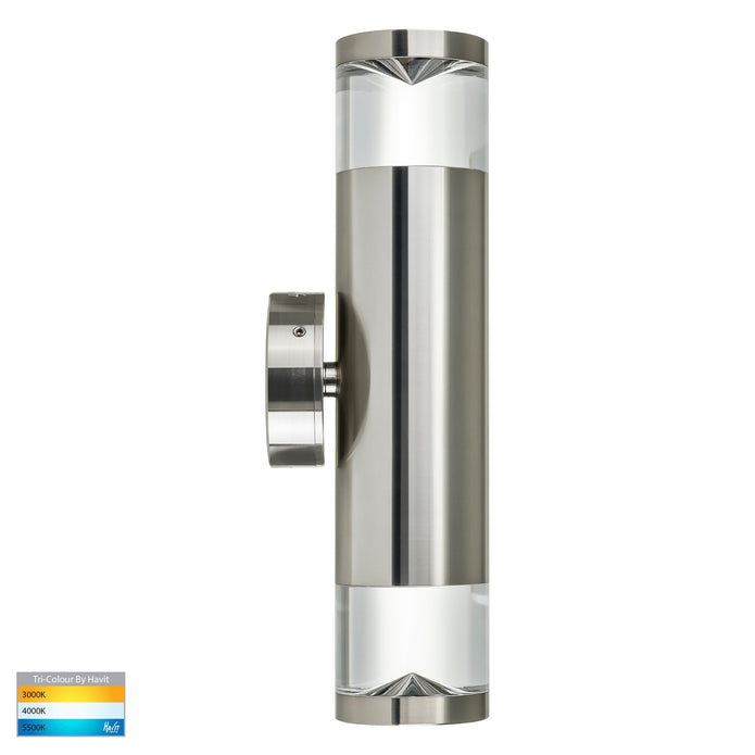 HV1089T-TTM - Highlite Titanium Aluminium TRI Colour Up & Down Wall Pillar Lights