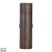 HV1095T-HV1097T - Tivah Antique Brass TRI Colour Up & Down Wall Pillar Lights