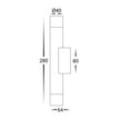 HV10393T - Dugo Up & Down Wall Pillar Light White