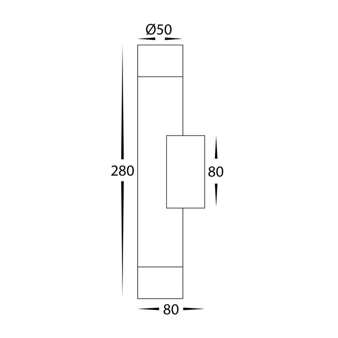 HV10394T - Dugo Up & Down Wall Pillar Light White