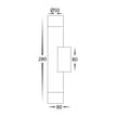 HV10394T - Dugo Up & Down Wall Pillar Light White