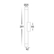 HV10395T - Dugo Up & Down Wall Pillar Light White