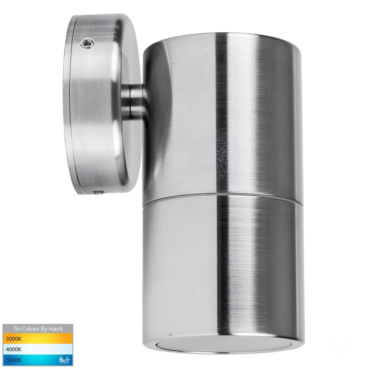 240v Tivah Single Fixed Wall Pillar Light 316 Stainless Steel