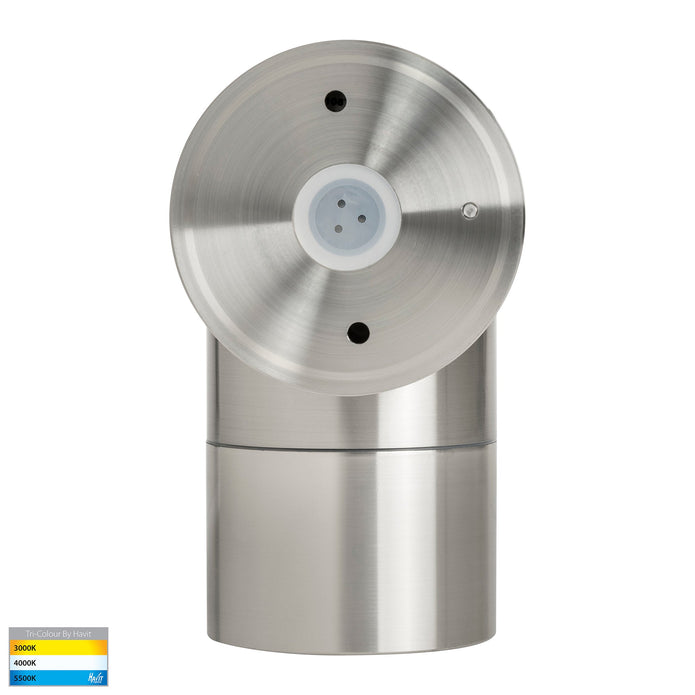 HV1108T - Maxi Tivah 316 Stainless Steel TRI Colour Fixed Down Wall Pillar Lights