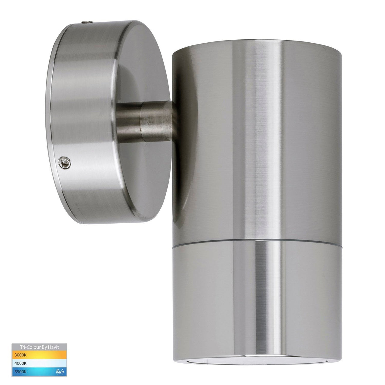 Maxi Tivah 12W Tri-Colour LED Fixed Down Wall Pillar Light 316 Stainless Steel