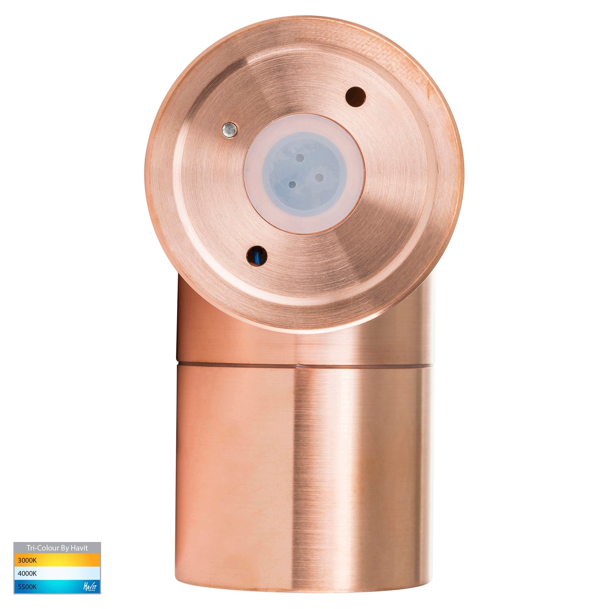HV1115T-HV1117T - Tivah Solid Copper TRI Colour Fixed Down Wall Pillar Lights