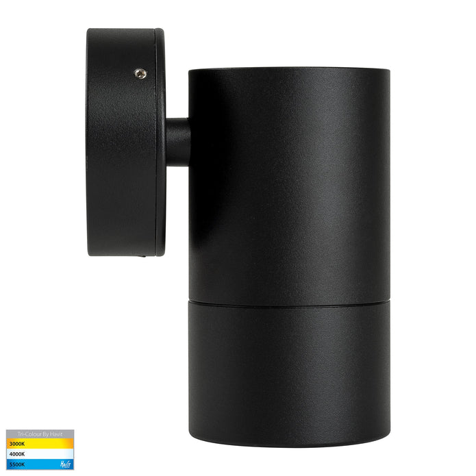 HV1128T - Maxi Tivah Aluminium Black TRI Colour Fixed Down Wall Pillar Lights