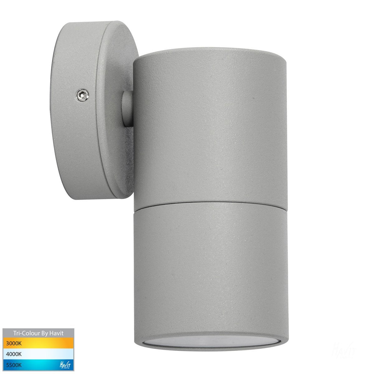 240v Tivah Single Fixed Wall Pillar Light Silver