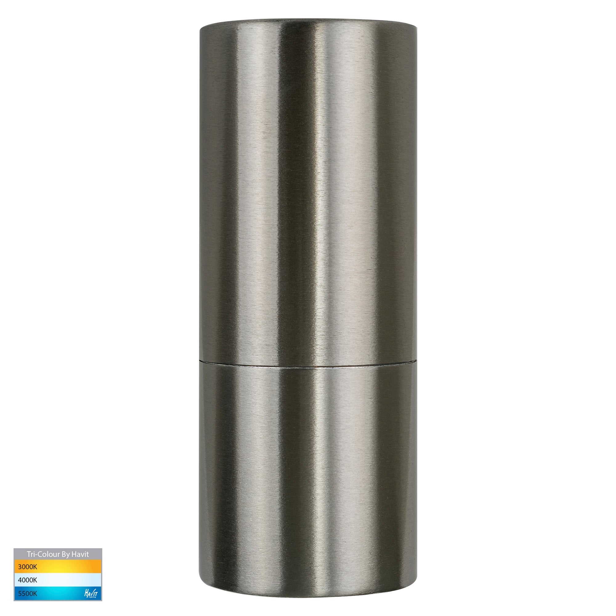 HV1171T - Piaz Stainless Steel TRI Colour Fixed Down LED Wall Pillar Light
