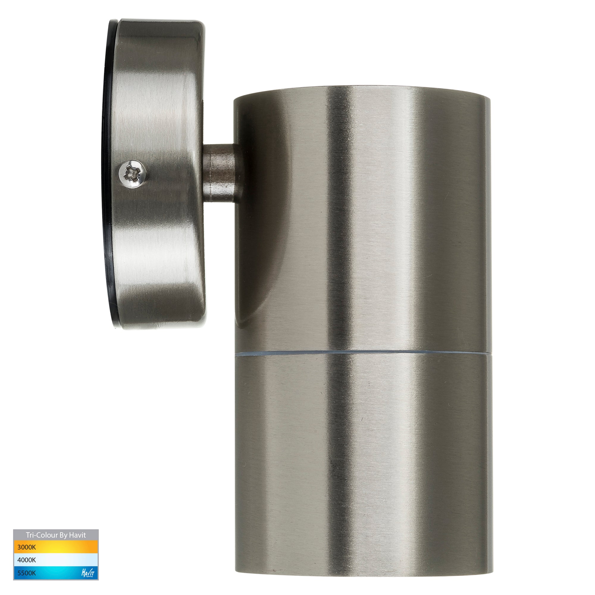 HV1172T - Fortis Stainless Steel TRI Colour Fixed Down LED Wall Pillar Light