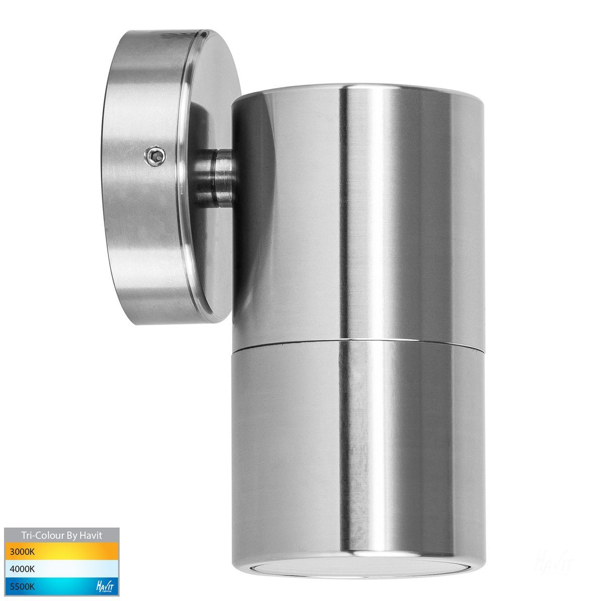 240v Tivah Single Fixed Wall Pillar Light Titanium Aluminium