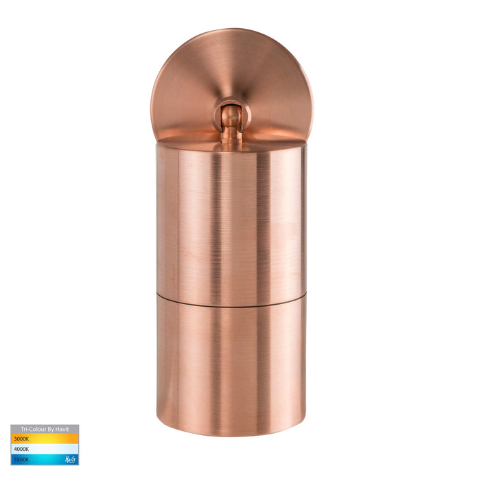 HV1215T-HV1217T - Tivah Solid Copper TRI Colour Single Adjustable Wall Pillar Lights