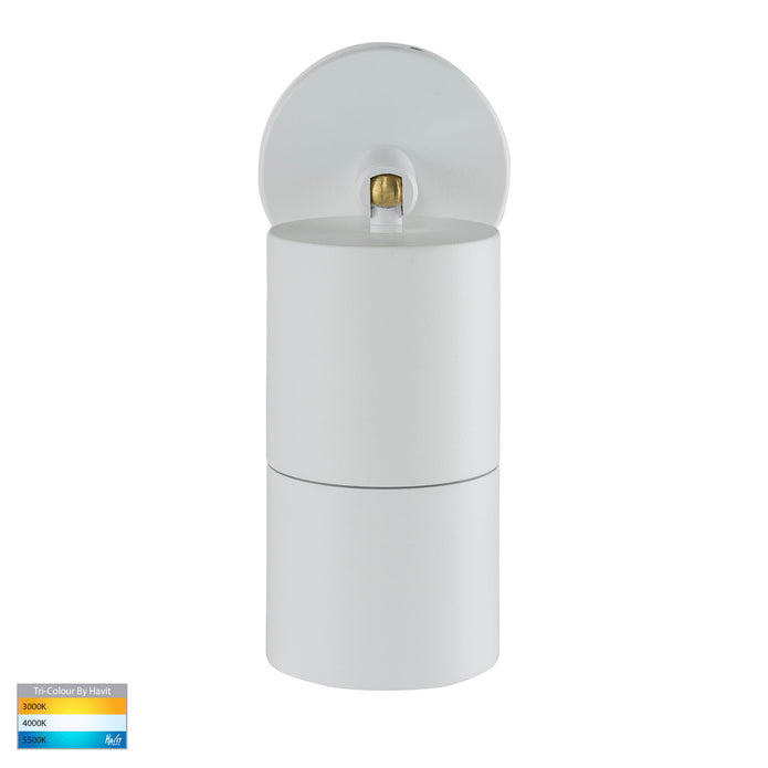 HV1235T-HV1237T - Tivah White TRI Colour Single Adjustable Wall Pillar Lights