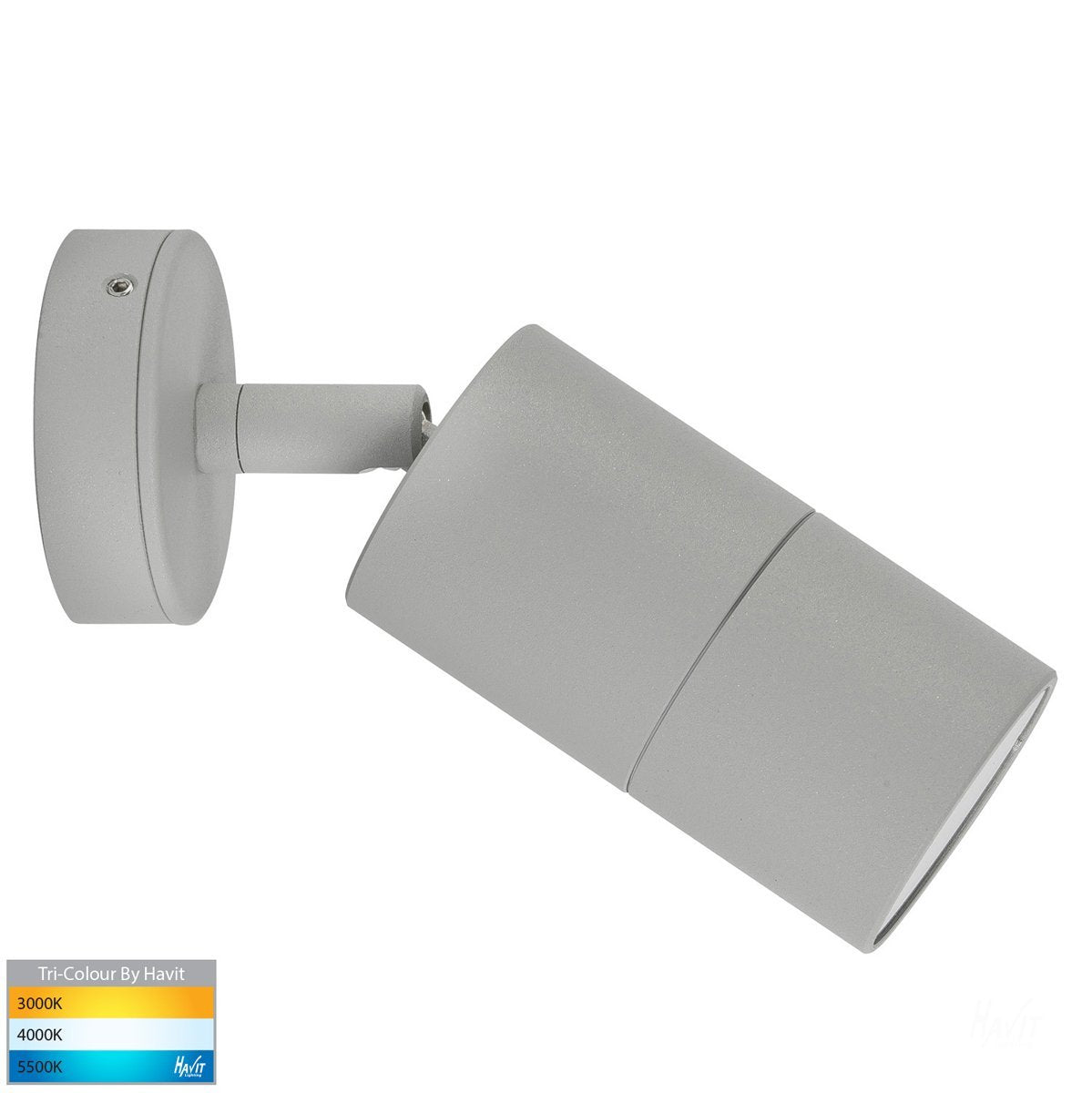 240v Tivah Single Adjustable Wall Pillar Light Silver