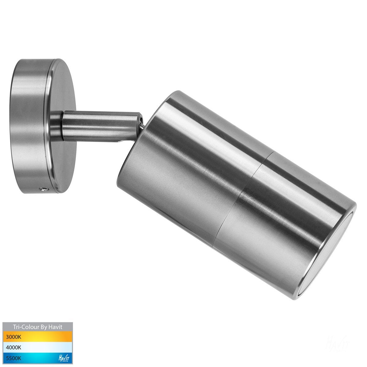 240v Tivah Single Adjustable Wall Pillar Light Titanium Aluminium