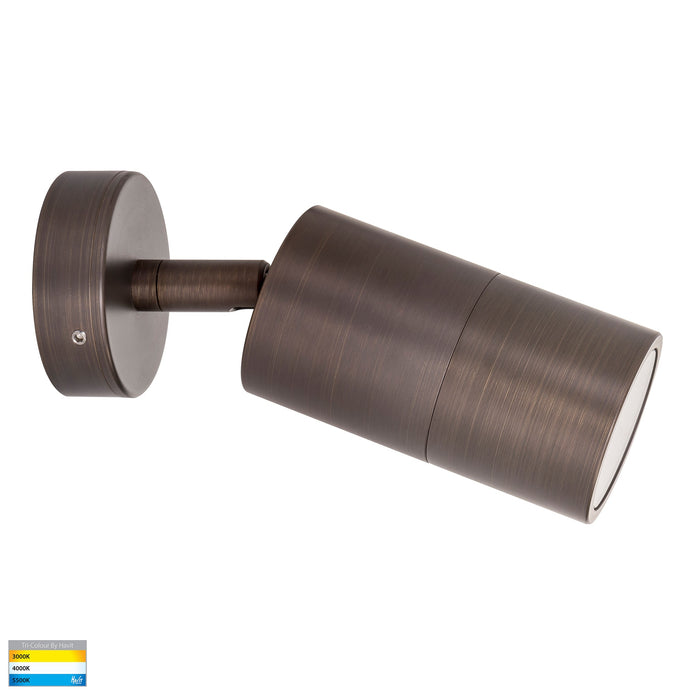 HV1295T-HV1297T - Tivah Antique Brass TRI Colour Single Adjustable Wall Pillar Lights