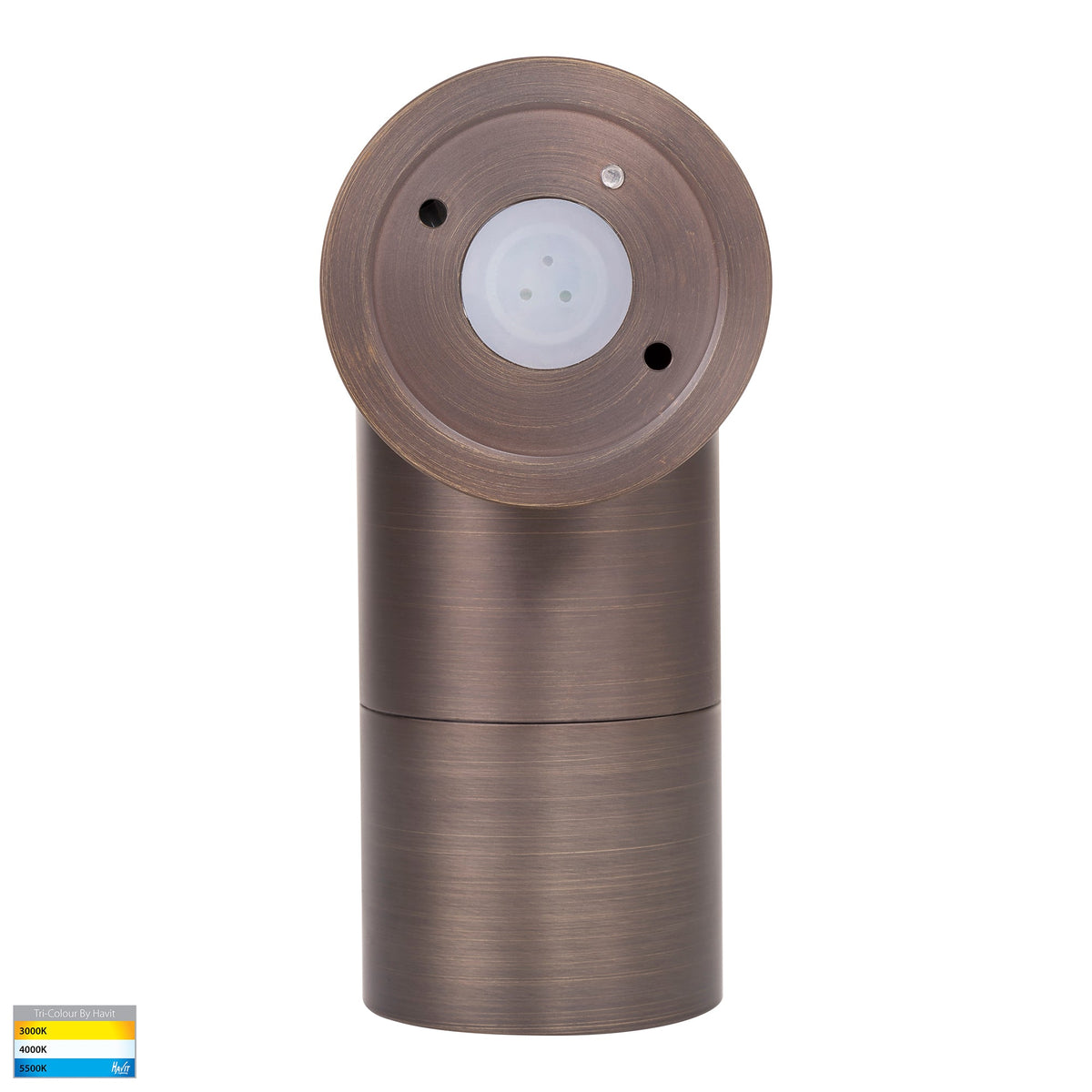 HV1295T-HV1297T - Tivah Antique Brass TRI Colour Single Adjustable Wall Pillar Lights