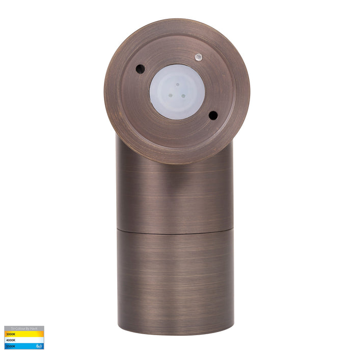 HV1295T-HV1297T - Tivah Antique Brass TRI Colour Single Adjustable Wall Pillar Lights