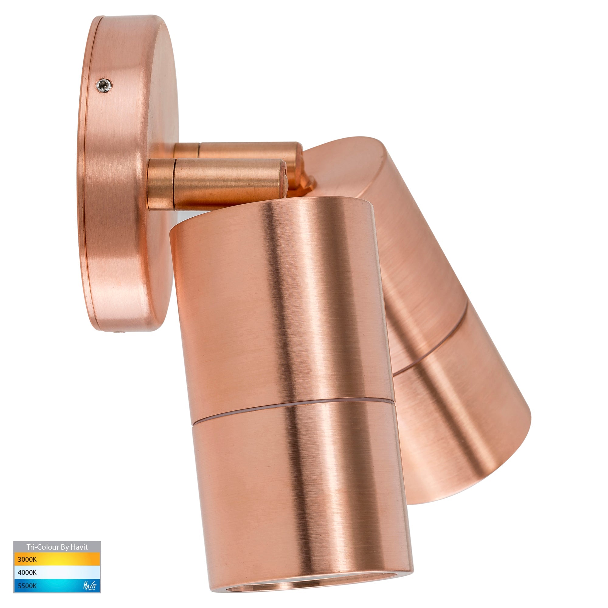 HV1315T-HV1317T - Tivah Solid Copper TRI Colour Double Adjustable Wall Pillar Lights