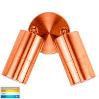 Thumbnail for 240v Tivah Double Adjustable Wall Pillar Light Solid Copper