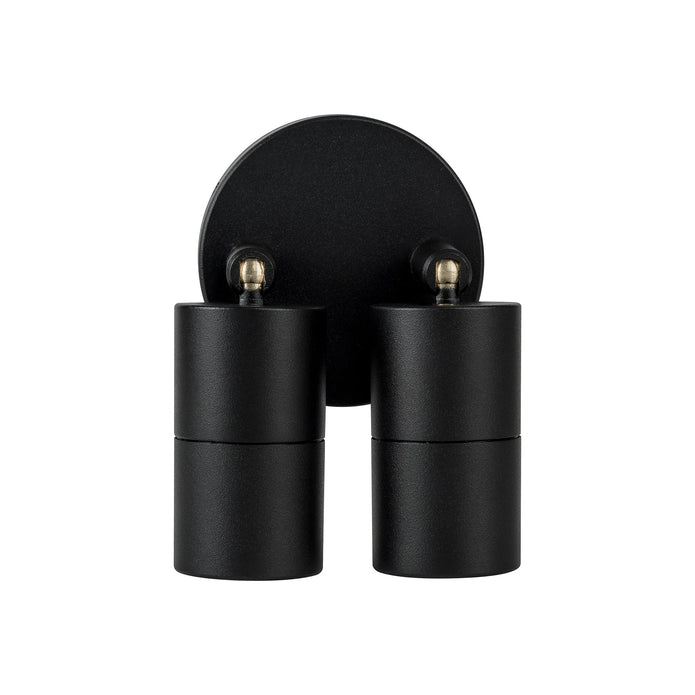 HV1327MR11NW - Mini Tivah Aluminium Black Double Adjustable Wall Pillar Lights