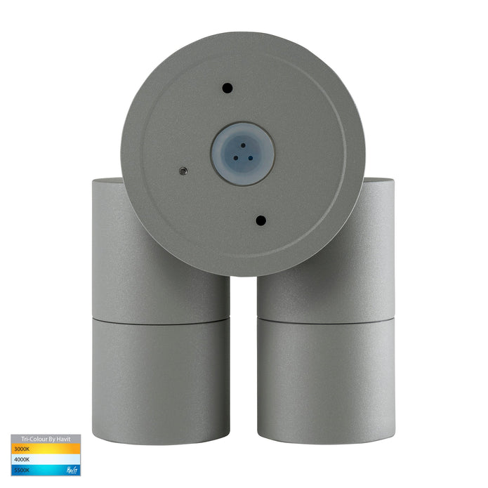 HV1345T-HV1347T - Tivah Silver TRI Colour Double Adjustable Wall Pillar Lights