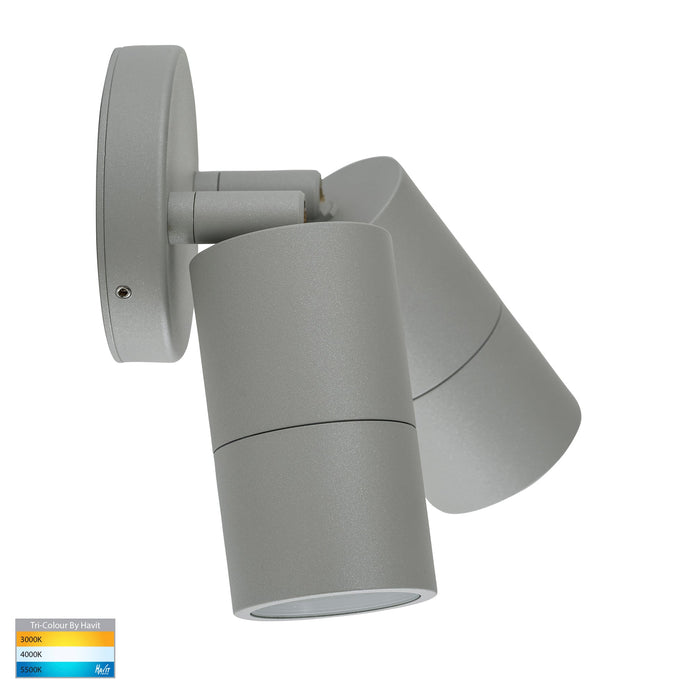 HV1345T-HV1347T - Tivah Silver TRI Colour Double Adjustable Wall Pillar Lights