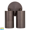 HV1395T-HV1397T - Tivah Antique Brass TRI Colour Double Adjustable Wall Pillar Lights
