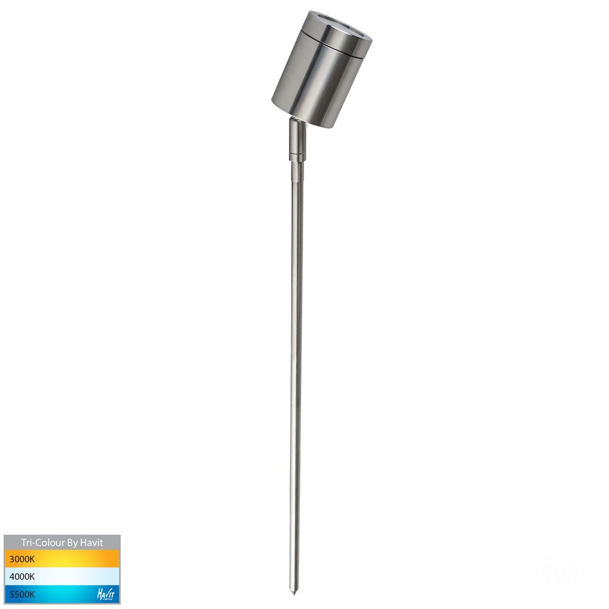 12v DC Pointe Single Adjustable Spike Spotlight - 476mm Spike 316 Stainless Steel