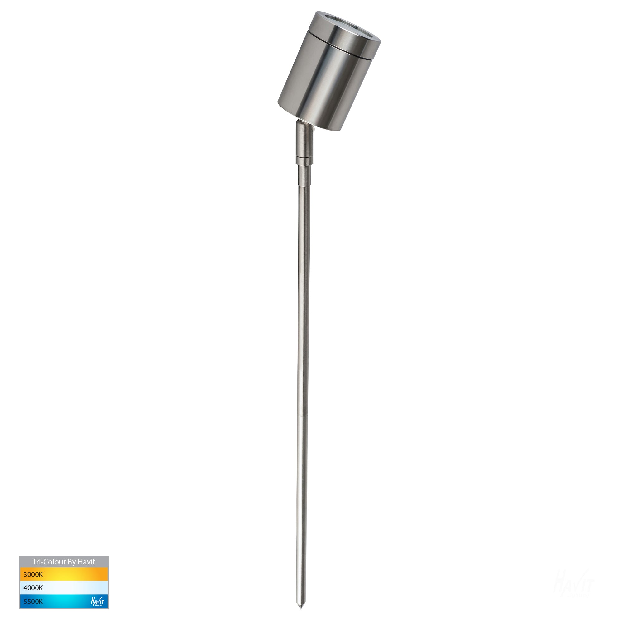 HV1401T - Pointe 316 Stainless Steel TRI Colour LED Garden Spike Light
