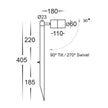 HV1407T-BR- Tivah Solid Brass TRI Colour Single Adjustable LED Spike Light