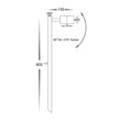 HV1423MR11NW - Mini Tivah Black MR11 Single Adjustable LED Bollard Spike Light