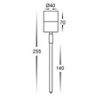 HV1426NW-SS316- Mini Tivah 316 Stainless Steel 3W Spike Light
