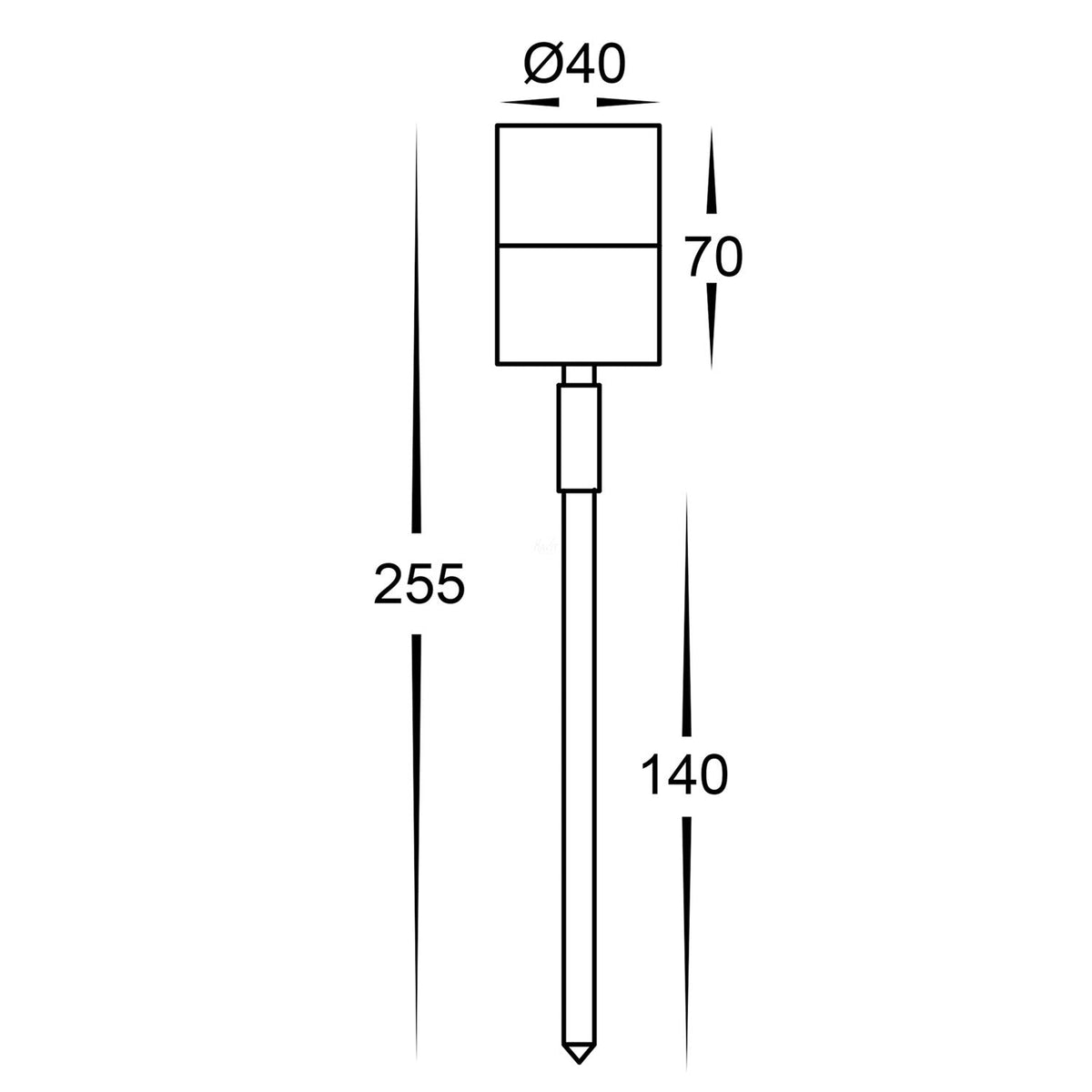 HV1426NW-GPH - Mini Tivah Graphite 3w MR11 Garden Spike Light