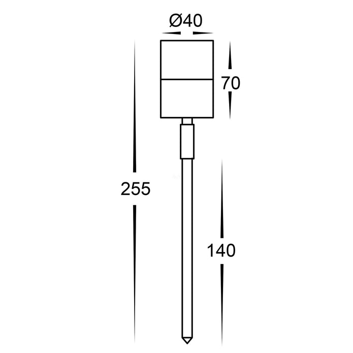 HV1426NW-AB- Mini Tivah Antique Brass 3w MR11 Garden Spike Light