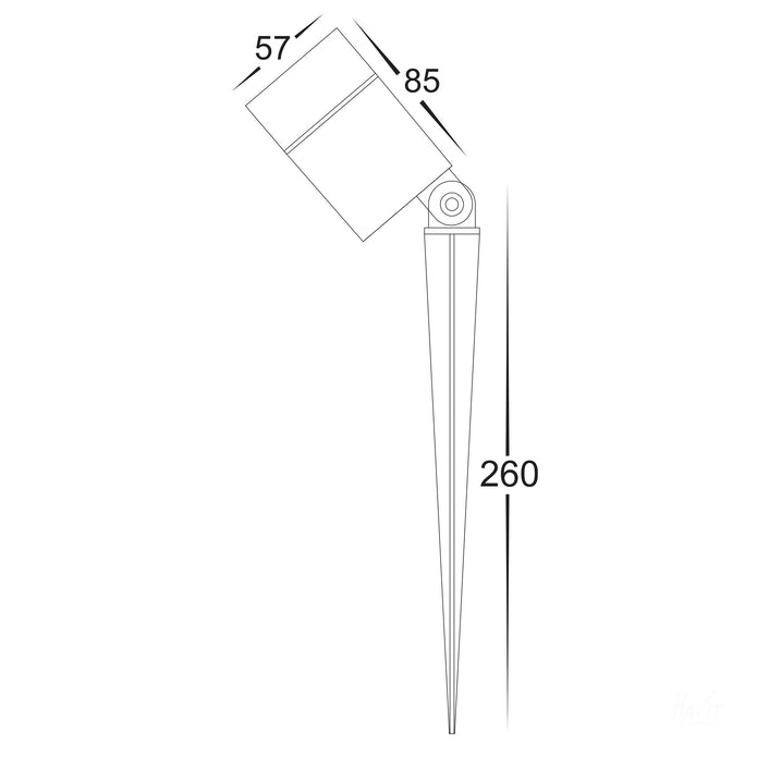 HV1429T-7W - Oasis Black 7w TRI Colour LED Garden Spike Light