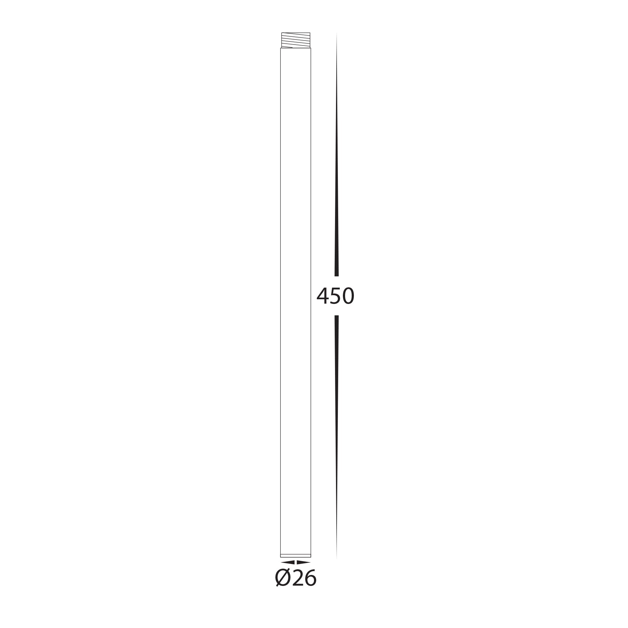 HV1435-P-BR - Solid Brass Extension Post