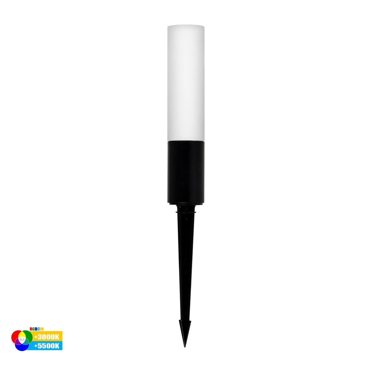 HV1449RGBCW-BLK-24V - Akril Aluminium Black Spike Light