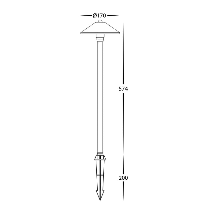 HV1453T-SS316 - Bitta 316 Stainless Steel 3w LED Garden Spike Light