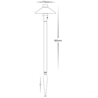 Thumbnail for 12v DC Antic Bollard Light with Spike - 225mm Spike Antique Brass in 5500K