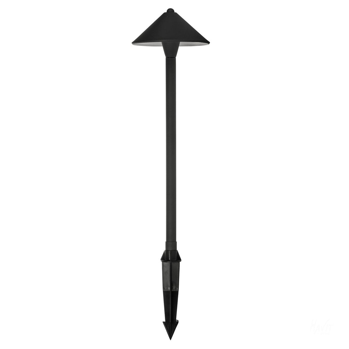 12v DC Forn Bollard Light with Spike - 225mm Spike Antique Brass in 5500K