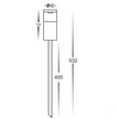 HV1489T-TTM - Highlite Titanium Coloured Aluminium TRI Colour LED Garden Spike Light