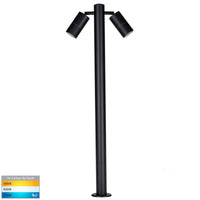 Thumbnail for 12v DC Tivah Double Adjustable Black Bollard - 900mm