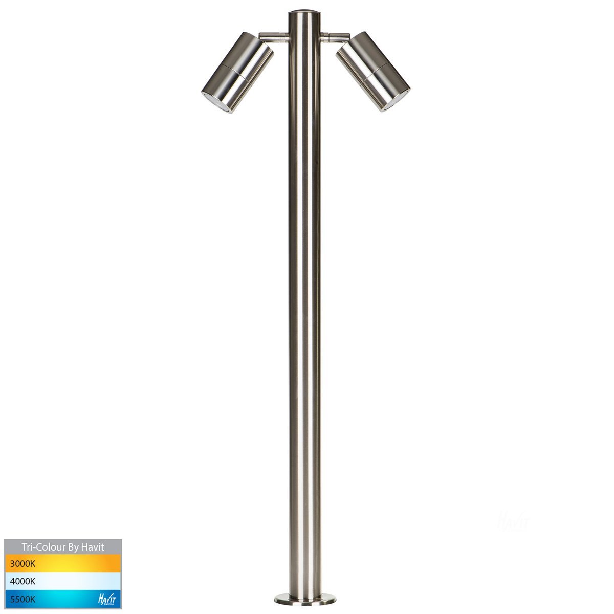 12v DC Tivah Double Adjustable 316 Stainless Steel Bollard - 900mm